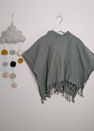 Baby & Kleinkind Bade Poncho | mit Hasenohrenkapuze & Fransen | Liewood | 80/86 | Waldgrün, brand: Liewood, condizioni: Ottime, taglia: 12-18 mesi / 80 cm, €5.00, €5.95 include la Protezione acquisti