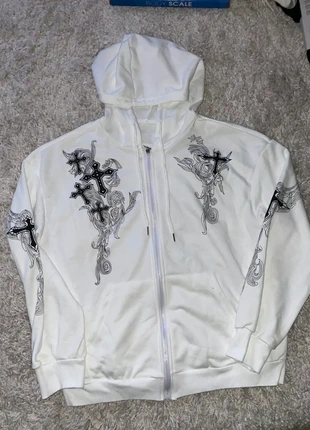Veste capuche zip croix blanche XS, brand: y2k, condition: Very good, size: XS, €39.90, €42.60 includes Buyer Protection Pro