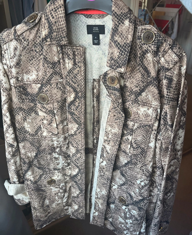 River island snake print top jacket
