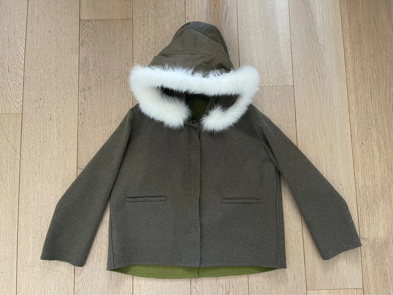 Pinko Abrigo Lana Virgen con Capucha Vinted