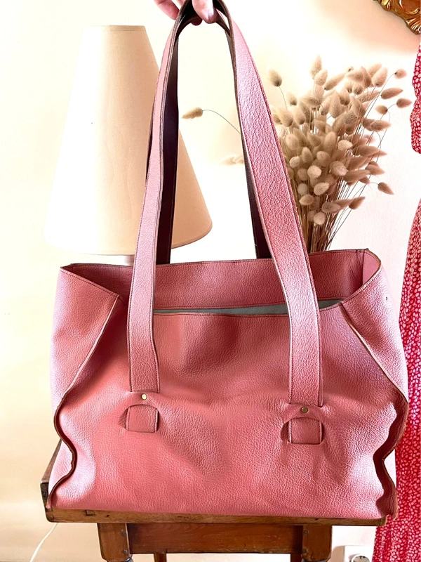 Sac en Cuir Rose de Qualité – Élégance et Couleur - photo numéro 12