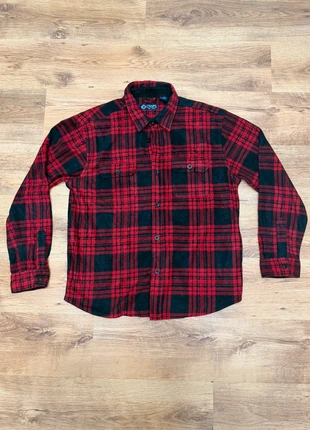 CHAPS Men's L/G Red & Black Plaid Fleece Shirt 100% Polyester Performance Knit, brand: CHAPS, condition: Very good, size: L, £9.99, £11.19 includes Buyer Protection