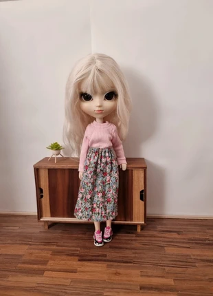 Jupe longue à fleurs rose bleu violet Pullip, marca: Pullip, estado: Muy bueno, tamaño: Talla única, 7,00 €, 8,05 € Protección al comprador Pro incluida