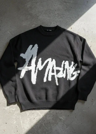 Pull Oversize Noir Graphique – Streetwear / Trendy / Minimalist / Casual, marque: Maison Solène Rosefield, état: Très bon état, taille: M, 49,90 €, 53,10 € Protection acheteurs incluse