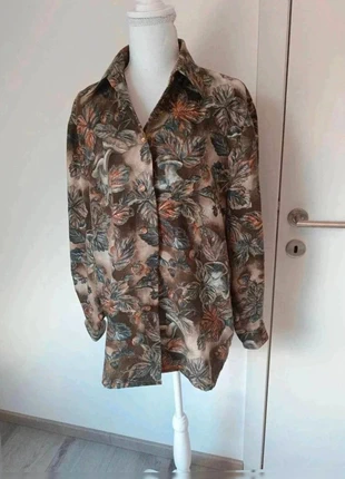 Chemise vintage faite main oversize imprimé feuillage – Pièce unique – T. M/L, marque: Fait Main, état: Très bon état, taille: M / 38 / 10, 12,00 €, 13,30 € Protection acheteurs incluse