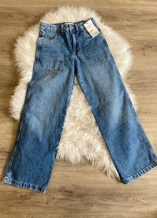 Jean bleu délavé wide leg Denim and Co fille 8 ans, marca: Denim Co, estado: Novo com etiquetas, tamanho: 8 anos / 128 cm, €13.00, €14.35 inclui Proteção do Comprador