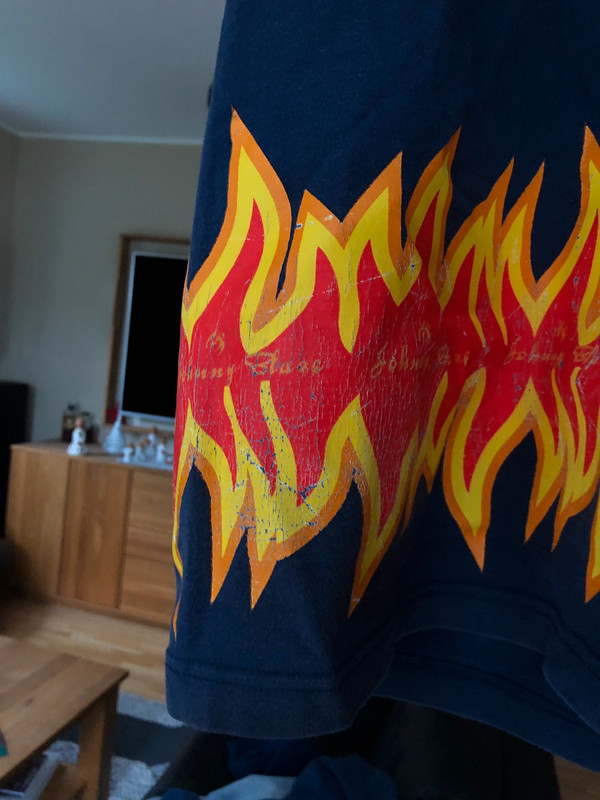Vintage 90s red Flames Shirt