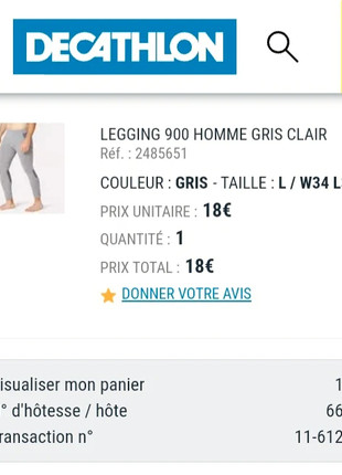 Leggings 2024 homme décathlon