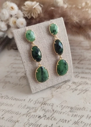 Magnifique boucles d'oreilles pendantes Pierres Rubizoiste, marca: sans marque, estado: Novo sem etiquetas, €38.00, €40.60 inclui Proteção do Comprador Pro
