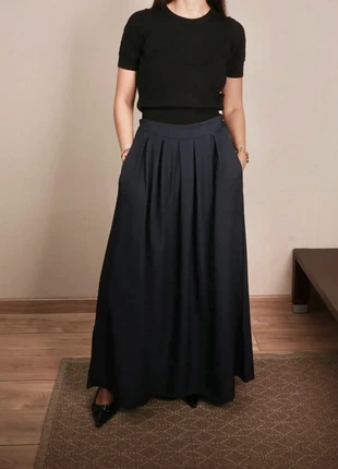 Jupe longue fluide à plis creux et poches latérales, marque: marya mode, état: Neuf avec étiquette, taille: Taille unique, 13,90 €, 15,30 € Protection acheteurs incluse