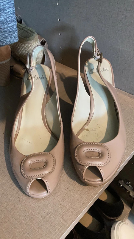 Clarks open clearance toe pumps