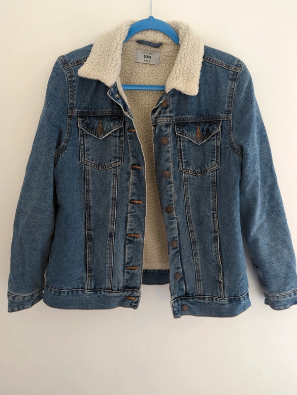 New Look Sherpa Denim Jacket Vinted