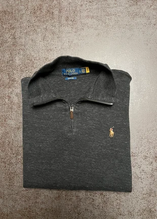 Pull col camionneur 1/4 Half-zip en Coton Ralph Lauren | Taille L Homme | Gris logo brodé, marque: Ralph Lauren, état: Très bon état, taille: L, 40,00 €, 42,70 € Protection acheteurs incluse