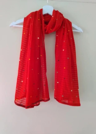 Écharpe fine rouge à pois Très bon état, estado: Muito bom, €2.00, €2.80 inclui Proteção do Comprador
