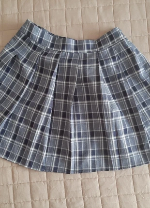 Checkered Pleated JK Mini Skirt, marca: Shein, estado: Muito bom, tamanho: S / 36 / 8, €3.00, €3.85 inclui Proteção do Comprador