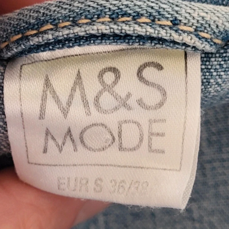 Veste en jean bleue claire M&S Mode Taille 38 - photo numéro 8