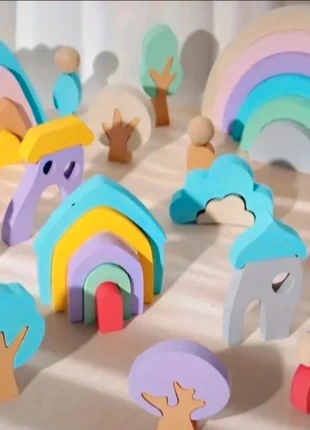 Montessori style fairytown stacking blocks, brand: unb fairytown wooden blocks, condition: New without tags, size: One size, £15.90, £17.47 includes Buyer Protection