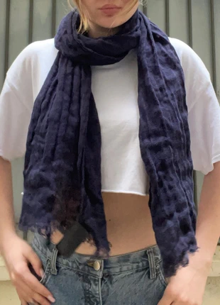 Écharpe bleue foncée H&M  lin - Élégance, brand: H&M, condition: New without tags, €2.00, €2.80 includes Buyer Protection