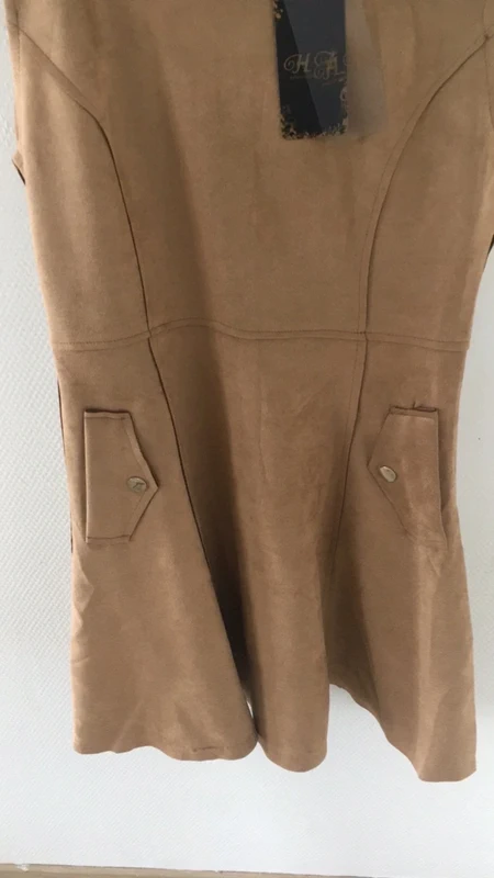 Robe suédine camel - photo numéro 2