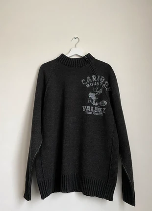 pull en laine vintage du Canada noir avec écriture et reflet verre, brand: Point Zero, condition: New without tags, size: M, €10.00, €11.20 includes Buyer Protection