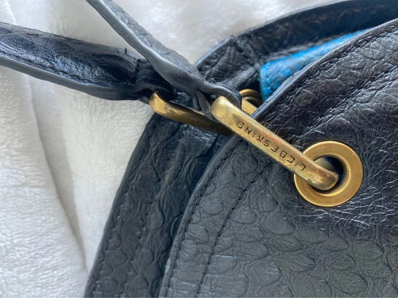2 Toned Snakeskin Genuine Leather Handbag 3