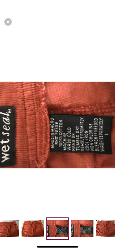 New wet seal rust corduroy skirt sz 1 5