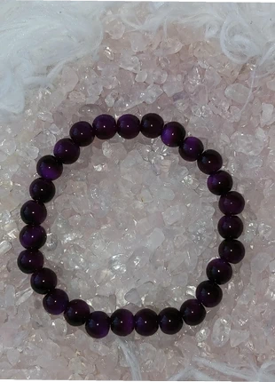 Bracelet en œil de tigre violet, marque: Natural, état: Très bon état, 3,95 €, 4,85 € Protection acheteurs (Pro) incluse
