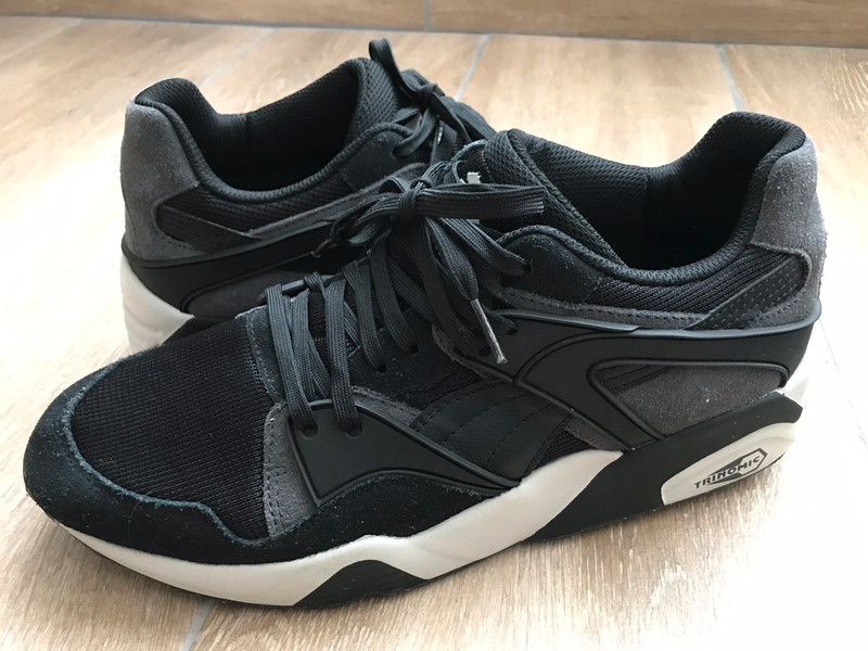 Puma trinomic noir et top gris