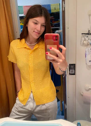 chemisette vintage jaune , marke: Laetitia Star, zustand: Sehr gut, größe: M / 38 / 10, 5,00 €, 5,95 € inklusive Vinted-Käuferschutz