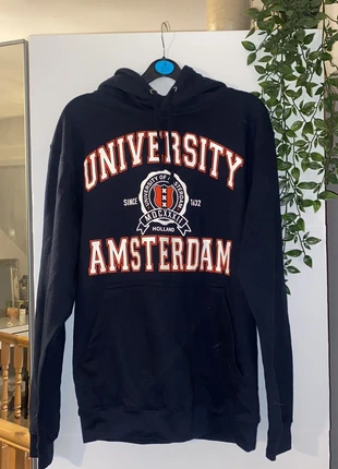 Navy blue red and white slogan Amsterdam hoodie, condition: New without tags, size: S, £10.00, £11.20 includes Buyer Protection