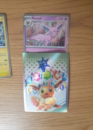 carte pokemon mentali 033/131 holo rare + sleeve evoli, marke: Pokémon, zustand: Neu, 1,50 €, 2,28 € beinhaltet Vinted-Käuferschutz Pro