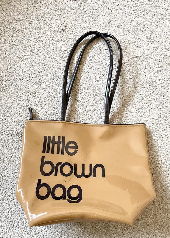 Bloomingdale's Medium Brown Zip Top Bag