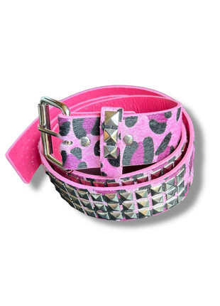 Y2K Pink Leopard Mohair Studded Belt, marque: y2k, état: Neuf sans étiquette, taille: 105 cm, 10,00 €, 11,20 € Protection acheteurs incluse