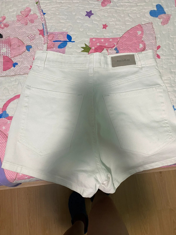 Pantalón corto vaquero blanco 2