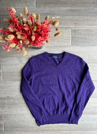 Pull Col V Ralph Lauren Violet Taille L 100% Laine de Merinos, brand: Ralph Lauren, condition: Very good, size: L, €19.99, €21.69 includes Buyer Protection