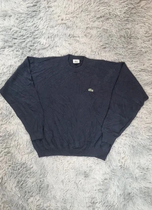 Pull vintage Lacoste bleu marine made in Spain 50% laine logo crocodile Taille 5 90s, merk: Lacoste, staat: Heel goed, maat: L, € 30,00, € 32,20 inclusief Kopersbescherming Pro