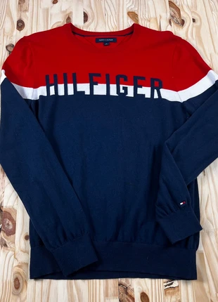 Tommy Hilfiger – Pull ras de cou tricolore rouge bleu blanc – Taille M – Très bon état, brand: Tommy Hilfiger, condition: Very good, size: M, €20.00, €21.70 includes Buyer Protection Pro