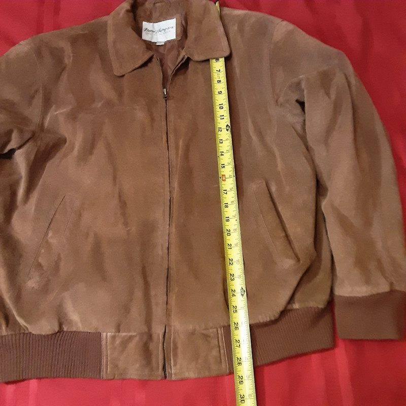 Norman Thomas mens tan suede jacket size xl 2