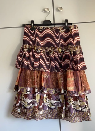 Saia aos folhos 100% seda, merk: Caramelo, staat: Nieuw zonder prijskaartje, maat: XL / 42 / 14, € 7,50, € 8,58 inclusief Kopersbescherming