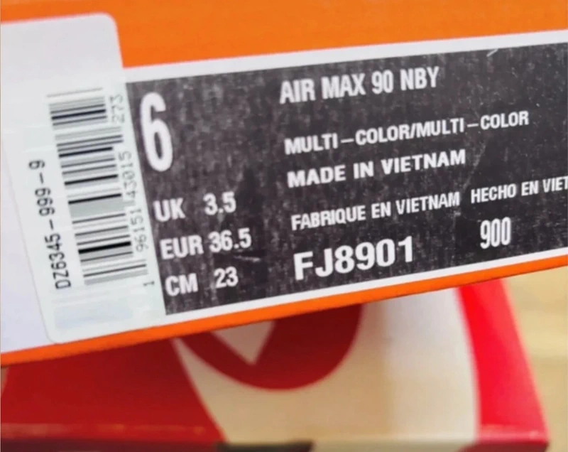 Nike Air Max 90 NBY By You Sail Mini Swoosh Taille 36.5 - photo numéro 6