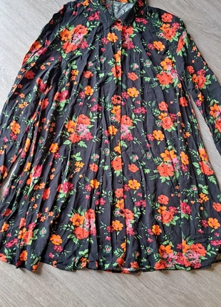 Robe chemise fleurie (shirt dress, vestido camisero, abito a camicia, Hemdkleid), marca: Pimkie, estado: Muy bueno, tamaño: M / 38 / 10, 12,00 €, 13,30 € Protección al comprador incluida