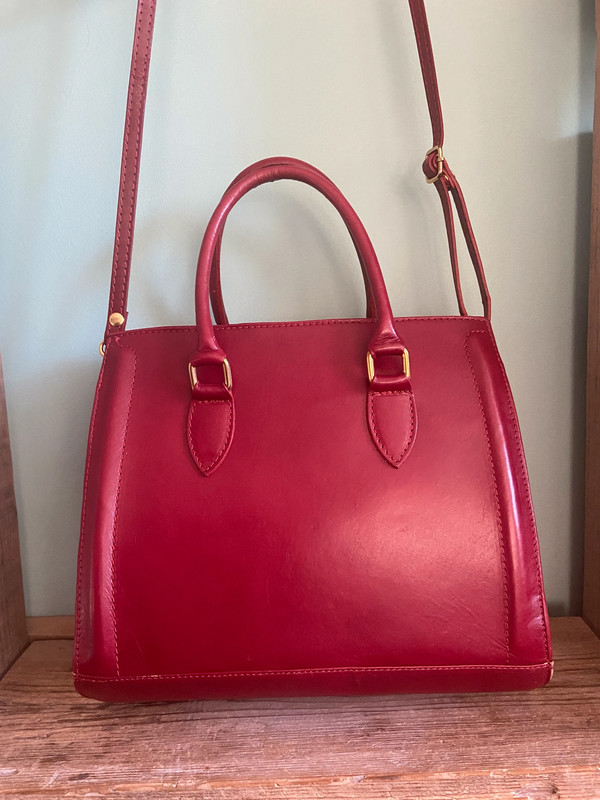 Borse in Pelle ruime leren tas rood