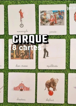18 imagiers sur le thème du Cirque / cartes de nomenclature, brand: imagier montessori, condition: New with tags, size: 5 years / 110 cm, €8.00, €9.10 includes Buyer Protection Pro