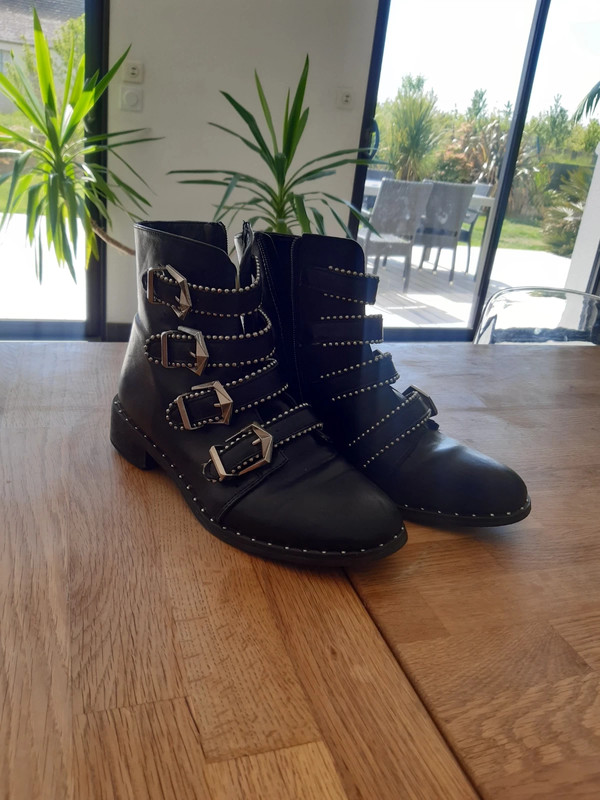 Bottines 2025 cloutées noires