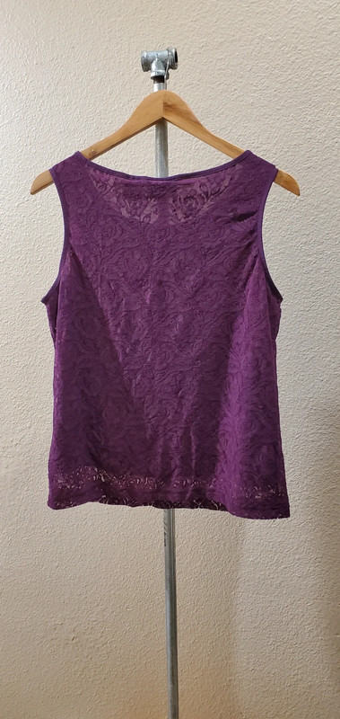 Kathy Ireland Purple Lace Tank 3