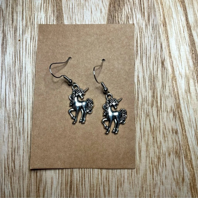 Unicorn Handmade Alloy Earrings