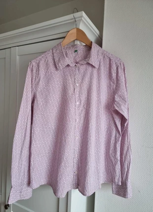 Chemise femme United Colors Of Benetton - Motifs Rose/Blanc - T. 40, zustand: Sehr gut, größe: L, 14,00 €, 15,40 € inklusive Vinted-Käuferschutz