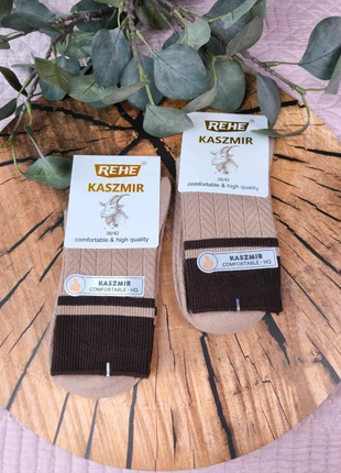 Lot 2 paires chaussettes femmes en Cachemire, beige et marron, 38-42, confortable, marque: Cachemire, état: Neuf avec étiquette, taille: M | 39–42, 14,00 €, 15,40 € Protection acheteurs incluse
