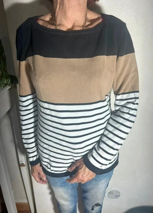 Pull d’hiver Tommy Hilfiger Noir Beige Blanc- Logo- taille M- femme, brand: Tommy Hilfiger, condition: Good, size: M / 38 / 10, €8.90, €10.05 includes Buyer Protection