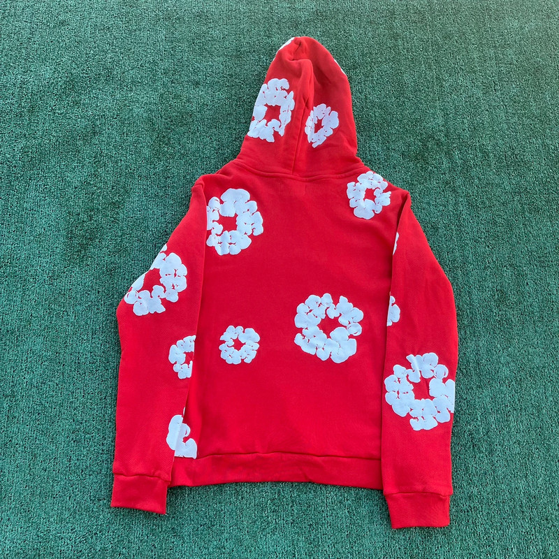 Denim Tears Cotton Wreath Hoodie Red 2